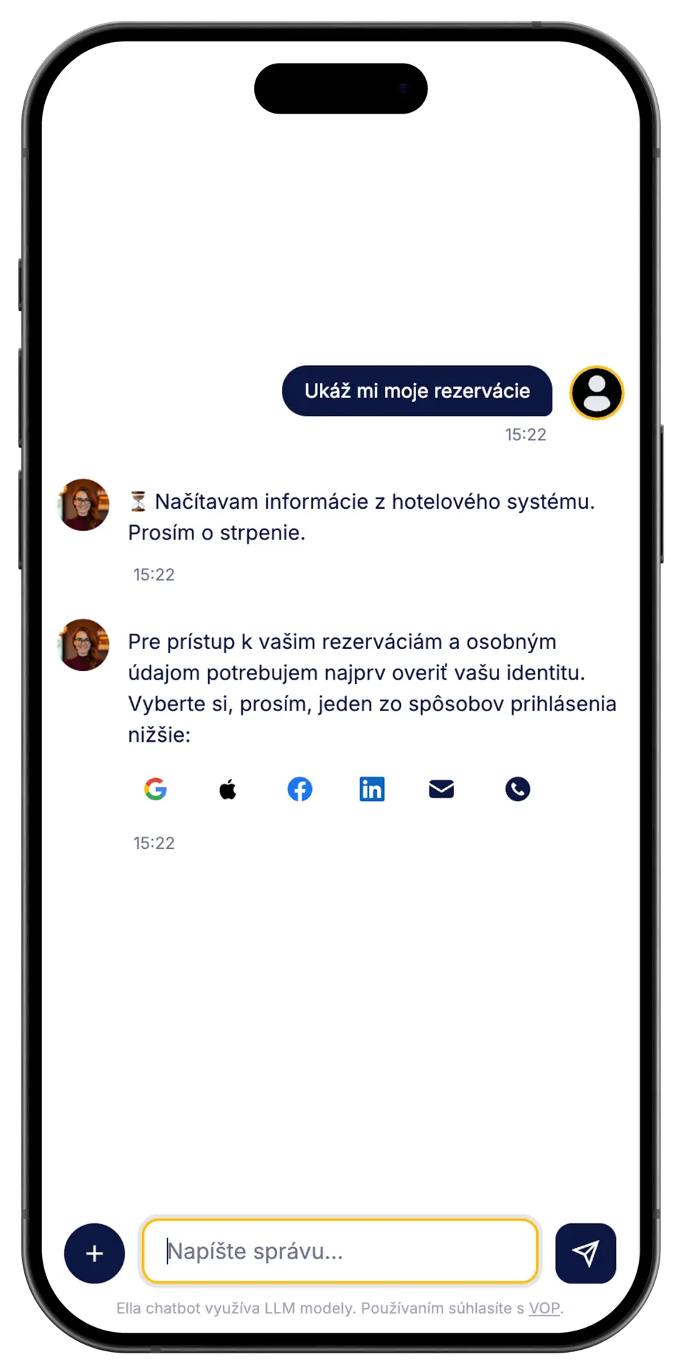 Jednoduchá verifikácia hosťa