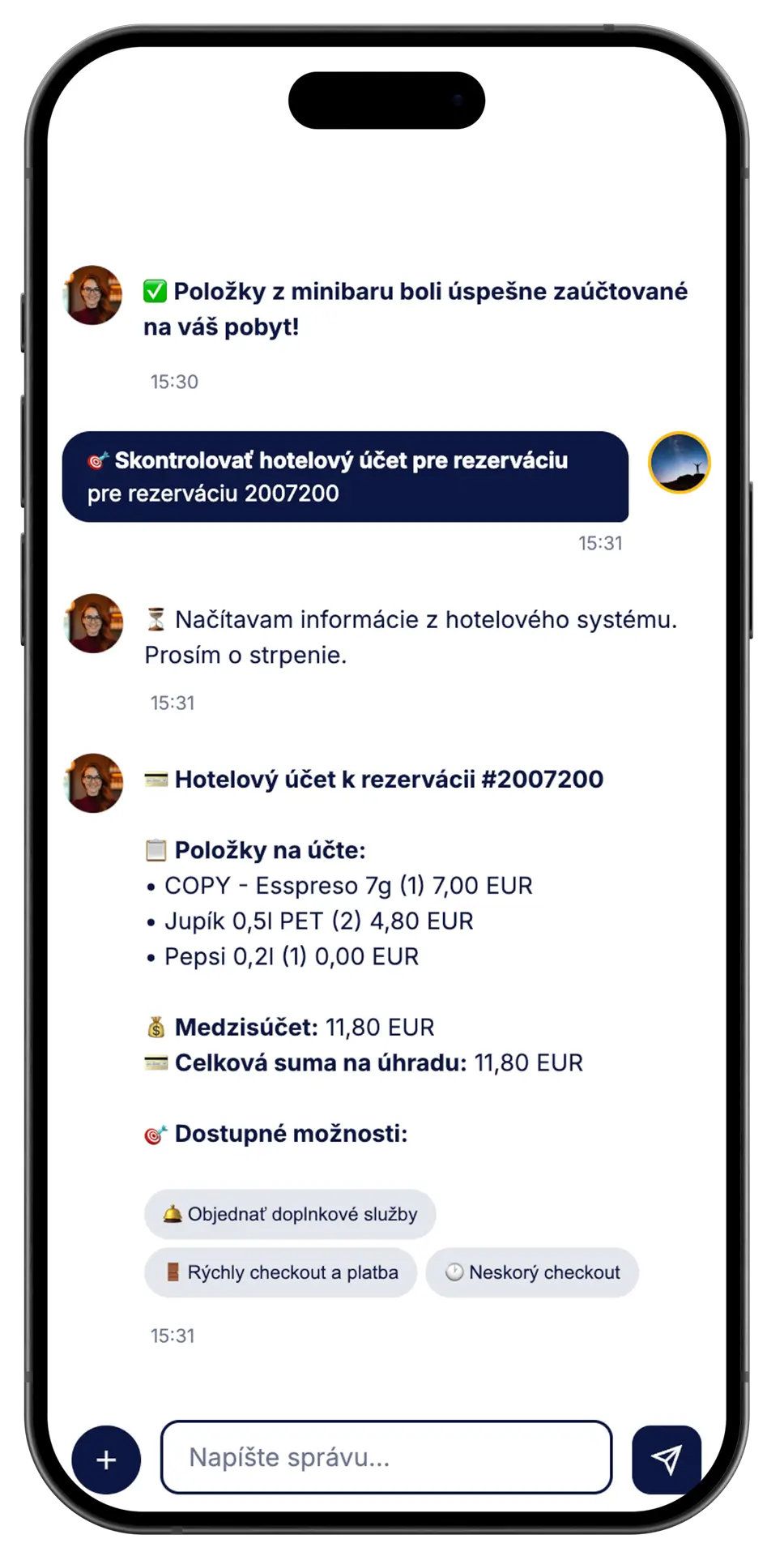 Aktívne zaúčtovanie minibaru