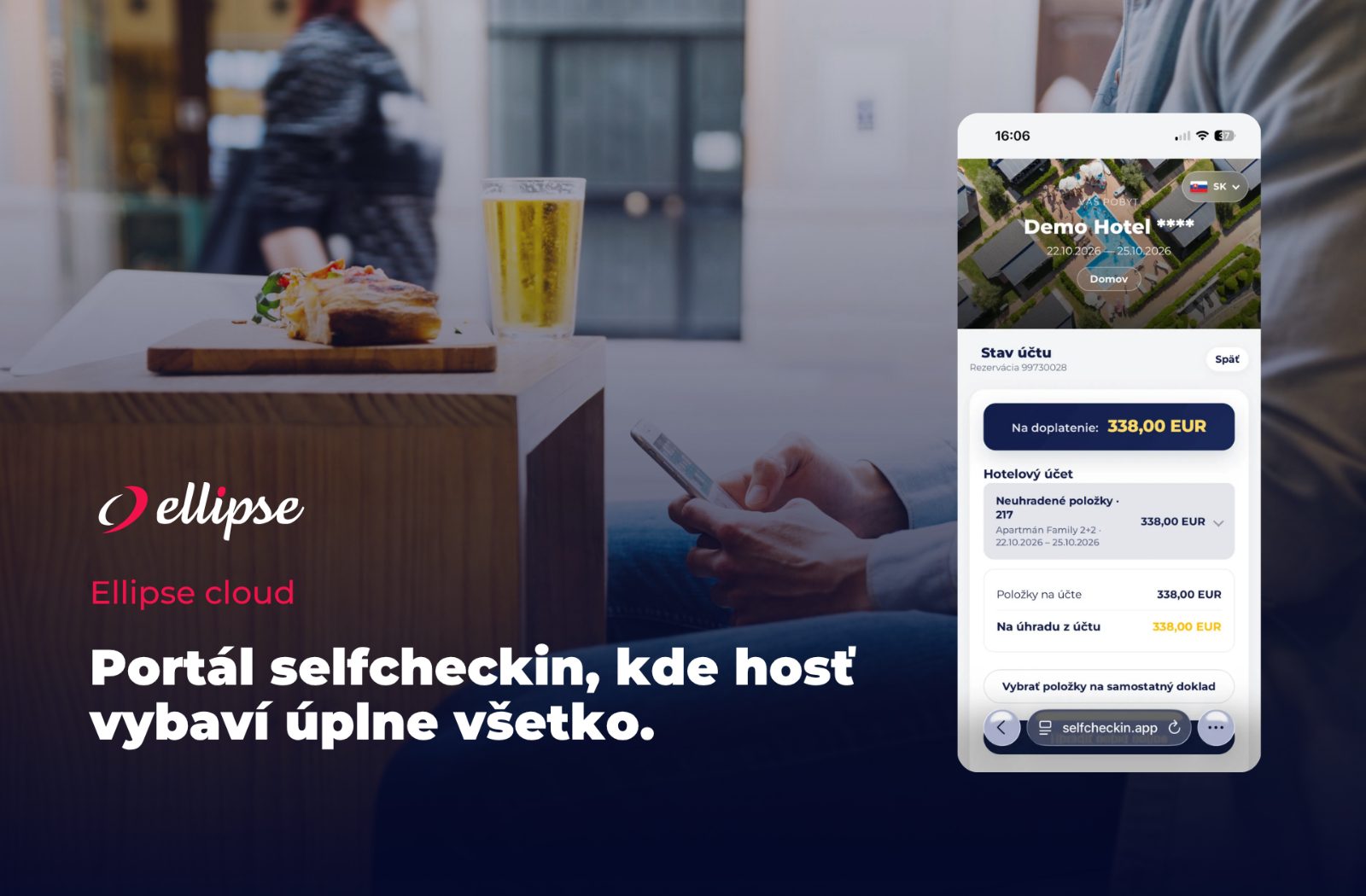 Ellipse Self Check-in — online check-in, a digital guest portal, upsell, payments and self checkout