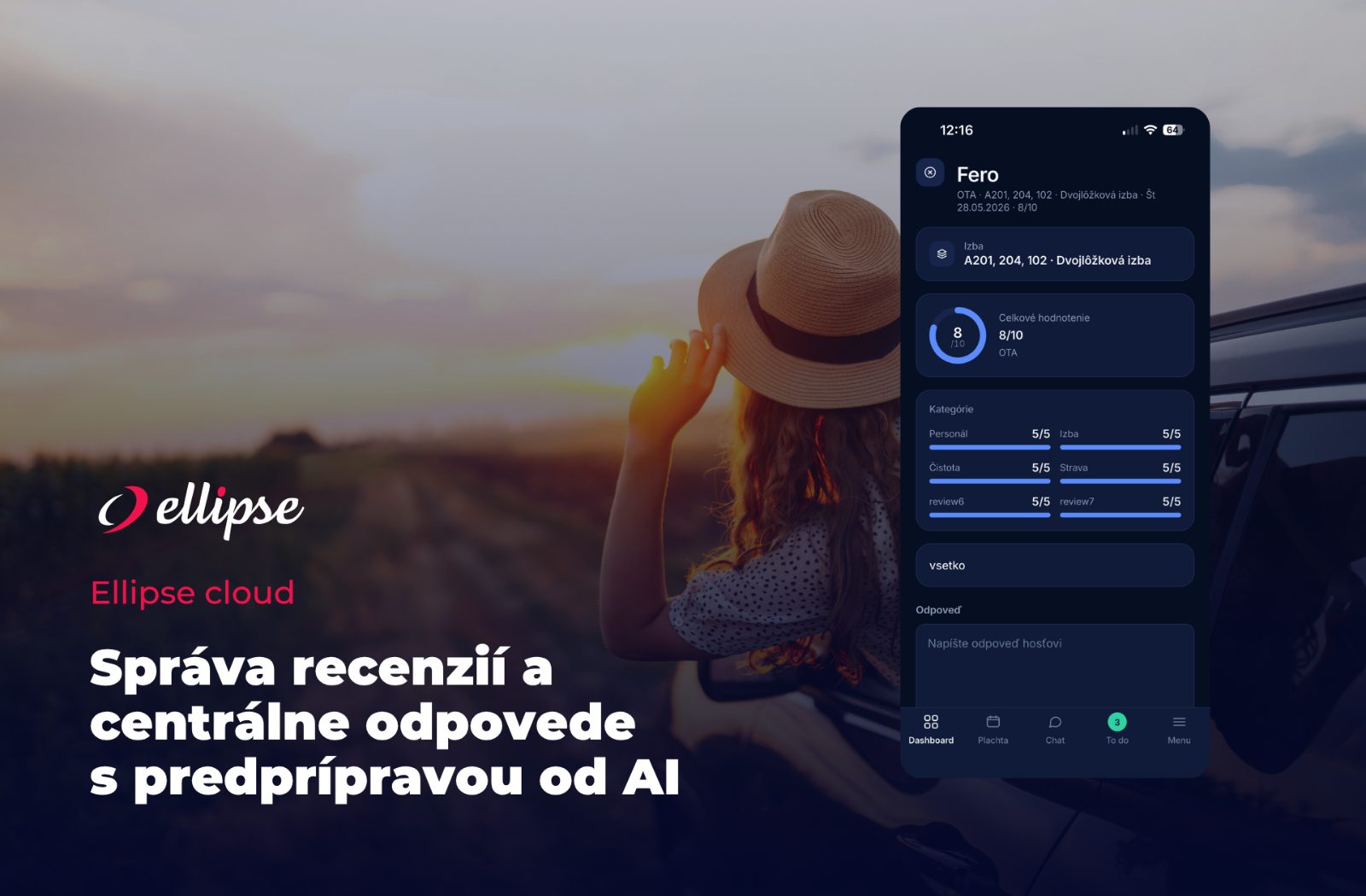 Ellipse Reviews — central guest ratings and AI reply drafts