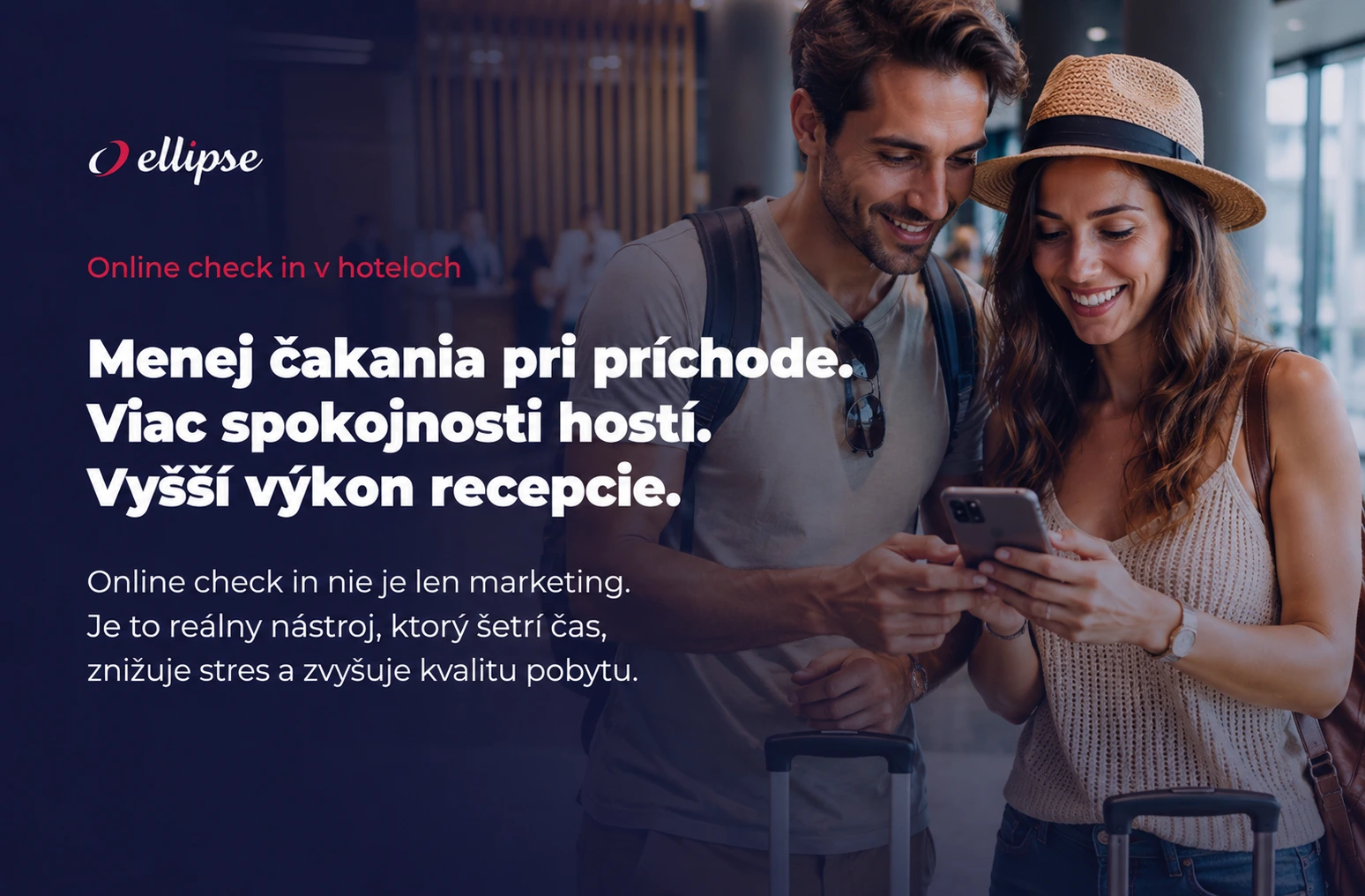 Piatkový príchod, plná recepcia, hostia po dlhej ceste a personál, ktorý rieši doklady, podpisy, platby aj otázky naraz. Práve v tejto chvíli sa ukazuje, či je online check in hotel len marketingová funkcia, alebo reálny nástroj na zrýchlenie prevádzky a vyšší výkon. Pre moderný hotel už nejde o doplnok. Je to súčasť obchodného aj prevádzkového modelu.
