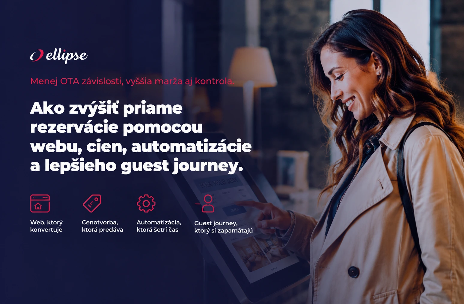 priame rezervácie, Ellipse PMS, menej závislostí od OTA